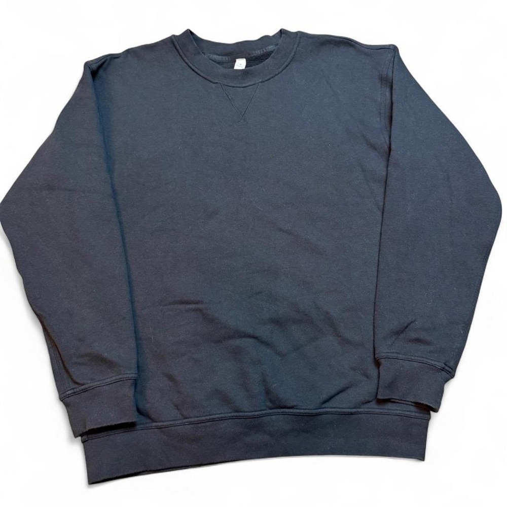 Lululemon black cotton blend crewneck activewear sweatshirt size 8